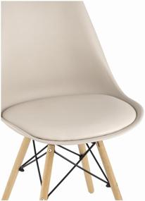 img 3 attached to 🪑 Eames Soft DSW Kitchen Chairs Set (4 pcs) in Beige - Stylish and Functional Furnishings