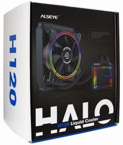 img 3 attached to Water cooling system for ALSEYE H120 processor, black/RGB