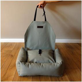 img 2 attached to Car seat for dogs PET BED Eco leather, gray