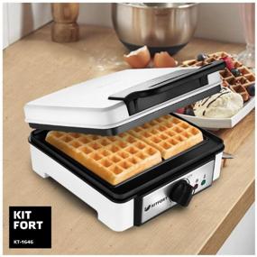 img 1 attached to Waffle maker Kitfort KT-1646, white