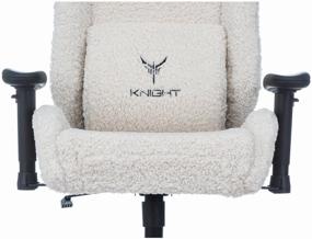img 4 attached to Computer chair Bureaucrat Knight T1 gaming, upholstery: faux fur, color: milky