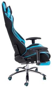 img 4 attached to Computer chair Woodville Kano 1 gaming, upholstery: imitation leather/textile, color: light blue/black