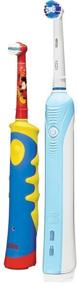 img 3 attached to Oral-B Pro 500 + Kids Sonic Toothbrush D10.513K, white/blue/yellow
