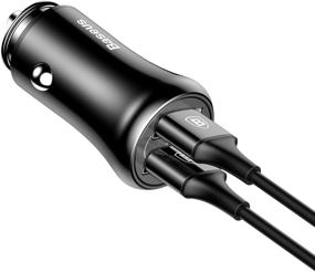 img 4 attached to Charging kit Baseus Dual-USB Car Charger 4.8A CCALL-GB01/GB09, black