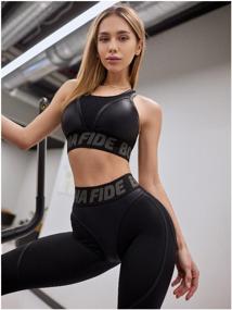 img 4 attached to Топ спортивный Bona Fide: Top For Top "Black Skin", XS