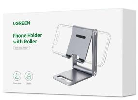img 4 attached to Desktop folding phone stand UGREEN (80708), silver