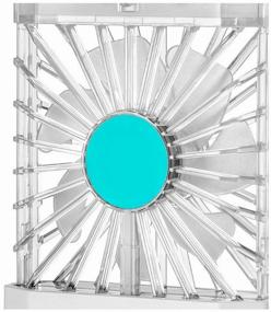 img 4 attached to Kitfort KT-406-2 White Turquoise Wireless Mini Fan