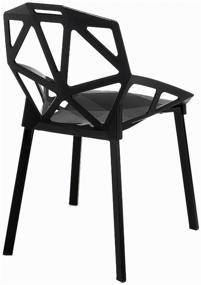 img 4 attached to 🪑 Woodville One Chair: Durable Plastic Design in Stylish Black