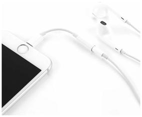 img 1 attached to iPhone and iPad headphone adapter / Lighting adapter - 3.5 mm jack (AUX) / white, in box / Original drop