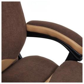 img 4 attached to Office chair TetChair DUKE, flock / fabric, brown / bronze, 6/TW-21