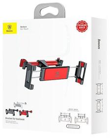 img 4 attached to 🚗 Baseus Back Seat Car Mount Holder: Secure and Stylish Red Mounting Solution