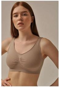 img 4 attached to Top with wide straps with MY cups, Size 44/46, Beige