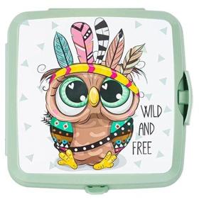 img 2 attached to Elan gallery Lunch box Bento, 15x15 cm, Feathered owl
