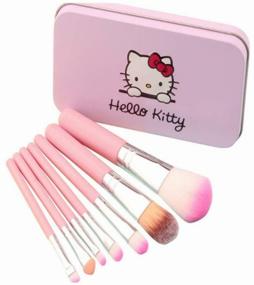 img 4 attached to Set of makeup brushes Hello Kitty 7 pieces, Hello Kitty brushes, baby set and gift for girls.