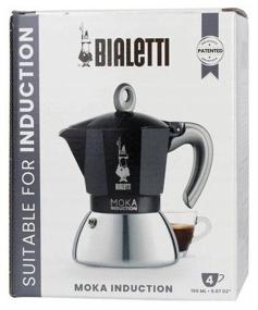 img 1 attached to Гейзерная кофеварка Bialetti New Moka Induction 0006934/NP, 0006944/NP, 150 мл, черный