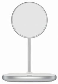 img 4 attached to Baseus Swan Magnetic Desktop Bracket Wireless Charger, White (WXSW-02)