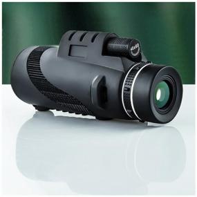 img 4 attached to Portable Monocular Telescope with 40X60 HD Night Vision Lens with Phone Clip and Tripod