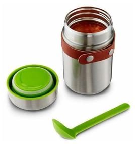 img 4 attached to Thermos for food black blum Box Appetit Food Flask, 0.4 l, olive