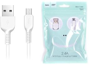 img 4 attached to Cable Hoco X13 Easy charged USB - microUSB, 1 m, white