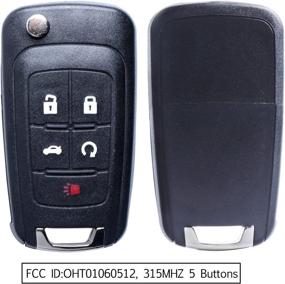 img 2 attached to 🔑 Keyless Entry Remote Flip Replacement Uncut Trunk Car Key Fob for Chevy Camaro, Cruze, Equinox, Malibu | Buick Regal, Lacrosse, Verano | OHT01060512 (1 Pack)