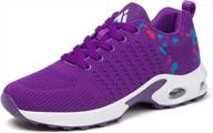 experience comfort and style with mishansha women's breathable air cushion sneakers for running and walking logo