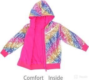 img 2 attached to 🧥 Cilucu Sequin Kids Jackets: Zipper Coat for Girls Boys, Perfect Toddler Birthday & Christmas Clothes