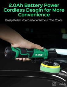 img 3 attached to 🚗 KIMO Cordless Car Buffer Polisher Kit: Fast Charger, Variable Speeds, 4-INCH Orbital Buffer for Car Detailing - Includes 4 Pads for Waxing, Scratch Removing, and Home Appliance Polishing