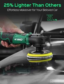 img 2 attached to 🚗 KIMO Cordless Car Buffer Polisher Kit: Fast Charger, Variable Speeds, 4-INCH Orbital Buffer for Car Detailing - Includes 4 Pads for Waxing, Scratch Removing, and Home Appliance Polishing