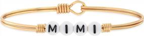 img 2 attached to Luca + Danni Mimi Letter Bead Bangle Bracelet: Handcrafted In USA For Women