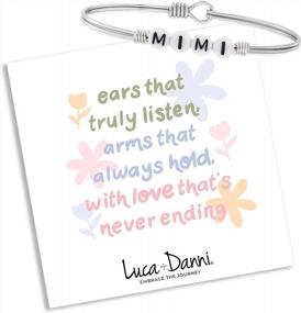 img 4 attached to Luca + Danni Mimi Letter Bead Bangle Bracelet: Handcrafted In USA For Women