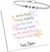 luca + danni mimi letter bead bangle bracelet: handcrafted in usa for women logo