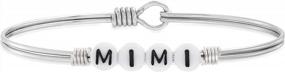 img 3 attached to Luca + Danni Mimi Letter Bead Bangle Bracelet: Handcrafted In USA For Women