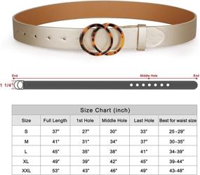 img 1 attached to Fashion Double Circle Buckle Leather Women's Accessories ~ Belts