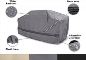 img 3 attached to Protect Your Island Grill: Weather-Resistant Cover With Adjustable Drawcord And Mesh Vent