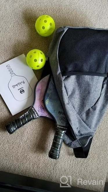 img 1 attached to Tumaz Premium Pickleball Paddles Set - USAPA Approved With Honeycomb Core, Fiberglass Face, And Bonus Accessories Included review by Joshua Pilla