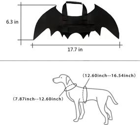 img 2 attached to 🦇 XINHAO Cat Halloween Costume: Bat Wing Costume for Pets, Puppy Collar Leads Cosplay, Halloween Party Decoration