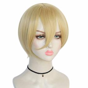img 1 attached to Women'S Blonde Wavy Synthetic Cosplay Wig With Ponytails, Bangs & Pigtails For Halloween, Comic Con & Christmas Parties