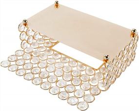 img 1 attached to Add Elegance To Your Space With HighFree'S Gold Rectangular Crystal Tissue Box - Perfect For Any Room!