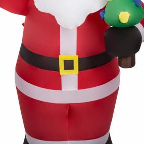 img 2 attached to KINTNESS 8 Ft Christmas Inflatables Santa With Tree Air Blown LED Lights Decor Home Indoor Outdoor Yard Lawn Decoration