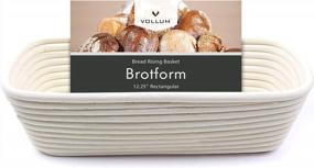 img 4 attached to Artisan Bread-Making With Handwoven Rattan Cane Baskets - Vollum 2-Pound Rectangular Brotform For Beginners And Professional Bakers, 12.25 X 6 X 3.5 Inch Bread Proofing Basket Banneton