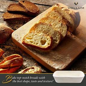 img 1 attached to Artisan Bread-Making With Handwoven Rattan Cane Baskets - Vollum 2-Pound Rectangular Brotform For Beginners And Professional Bakers, 12.25 X 6 X 3.5 Inch Bread Proofing Basket Banneton