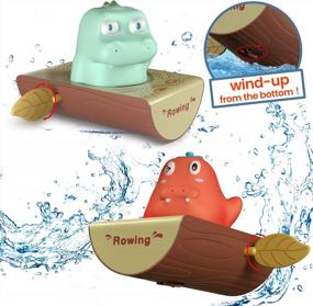 img 3 attached to LiKee Bath Toys Floating Wind-Up Boats Swimming Pool Games Water Play Gift For Bathtub Shower Beach Infant Toddlers Kids Boys Girls Age 3 4 5 6 Years Old(Yellow Boat)