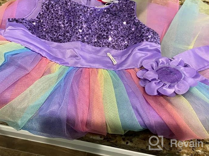 img 1 attached to JerrisApparel Rainbow Flower Birthday Pageant Dresses for Girls' Clothing review by Jeff Zamora