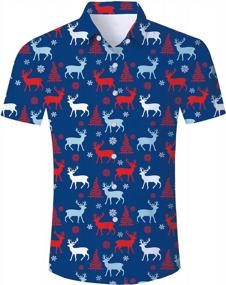 img 2 attached to Men'S 3D Pattern Hawaiian Dress Shirts By ALISISTER - Summer Novelty Button Down Tops