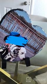 img 6 attached to Customized Heart-Shaped Rock Slate Photo Frame: The Perfect Mother'S Day Gift For Your Mom!