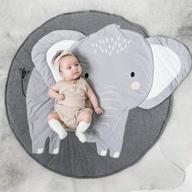 modern indoor area rugs, soft cartoon elephant baby play mat pad crawling blanket carpet decor for kids' bedroom home décor логотип