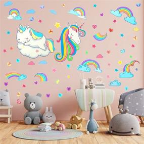 img 4 attached to Stickers Ceiling Unicorn Birthday Decoration Nursery