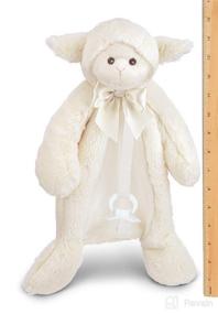 img 1 attached to Bearington Baby Lamby Pacifier Pet - White 🐑 Lamb Plush Stuffed Animal Lovie with Paci Holder (15-inch)