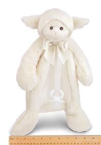 img 2 attached to Bearington Baby Lamby Pacifier Pet - White 🐑 Lamb Plush Stuffed Animal Lovie with Paci Holder (15-inch)