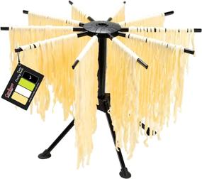 img 4 attached to Cambom Foldable Pasta Drying Rack- Plastic Spaghetti Household Noodle Dryer With 10 Bar Handles (Black)
